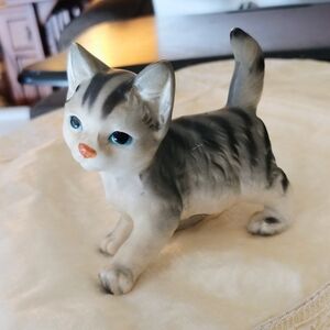 😻 Vintage 1950s Nanco Porcelain Tabby Cat Kitty Japan Figurine
